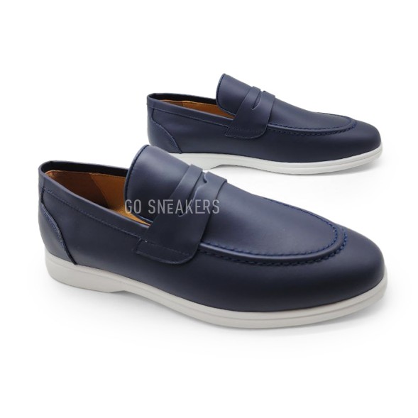 Мужские лоферы Kiton Loafers Leather Navy