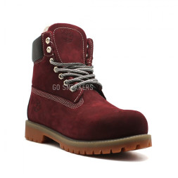 Женские ботинки с мехом Timberland Bordeaux