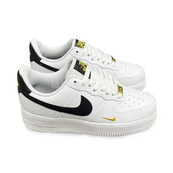 Женские кроссовки Nike Air Force 1 White Black Swoosh