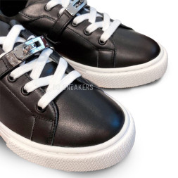 Hermes Day Sneakers Leather Black
