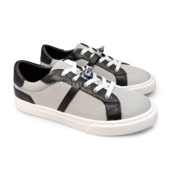 Hermes Day Sneakers Textile Grey
