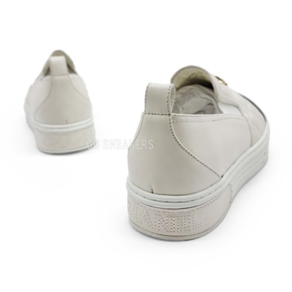 Женские слипоны Chanel Slip-ons Leather White
