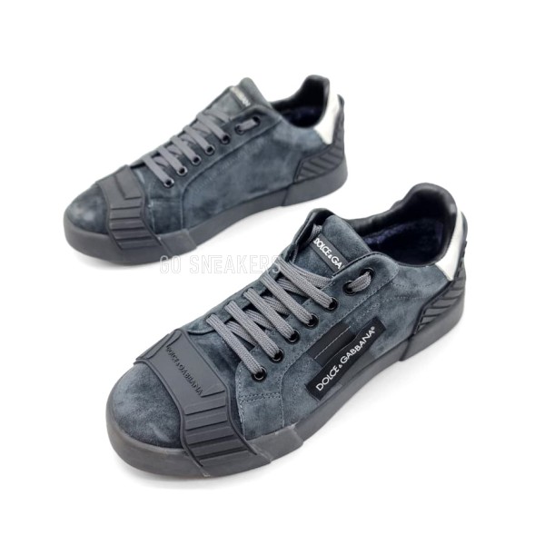 Мужские зимние кроссовки Dolce &amp;amp; Gabbana Man Winter Suede Grey
