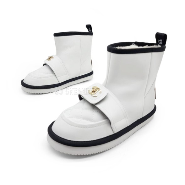 Женские зимние сапожки Chanel Winter Boots White
