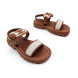 Женские босоножки Céline Sandals Leather Brown/White