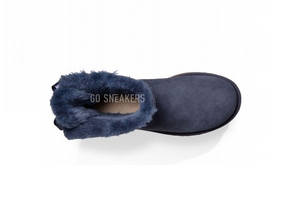 Женские мини угги с бантиками Mini Bailey Bow II Navy