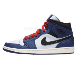Nike Air Jordan 1 Mid Deep Royal Blue Black