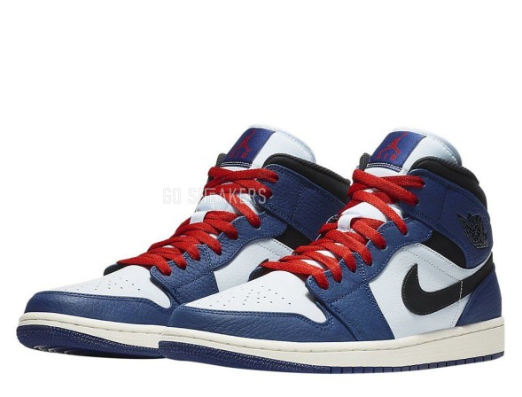 Унисекс кроссовки Nike Air Jordan 1 Mid Deep Royal Blue Black