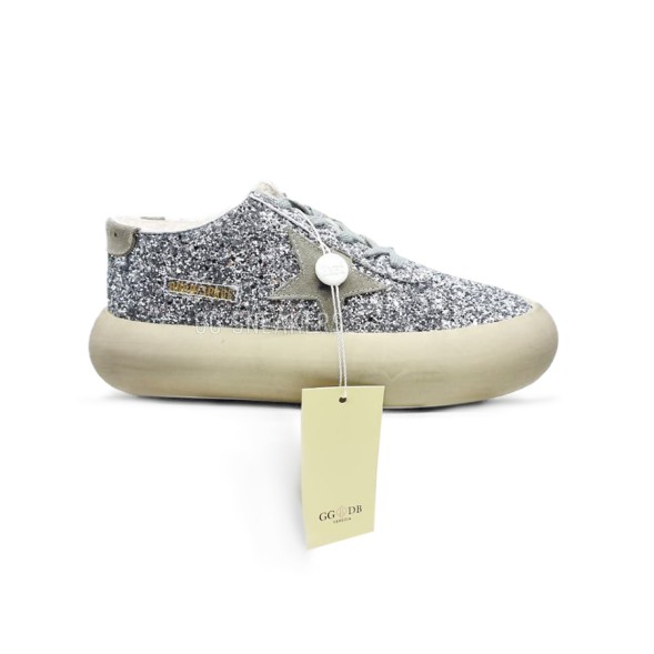 Унисекс зимние кроссовки Golden Goose Superstar Winter Silver Glitter