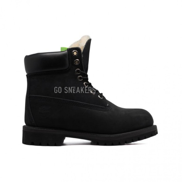 Мужские ботинки с мехом Timberland Black
