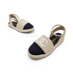 Chanel Flats Textile Sand