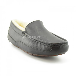 Men&#039;s Ascot Black Leather