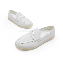 Prada Mocassins Suede White