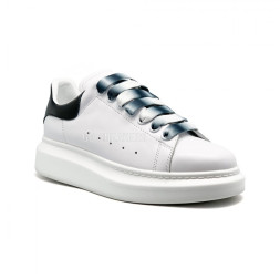 Женские кроссовки Alexander McQueen Luxe Glitter White-Black