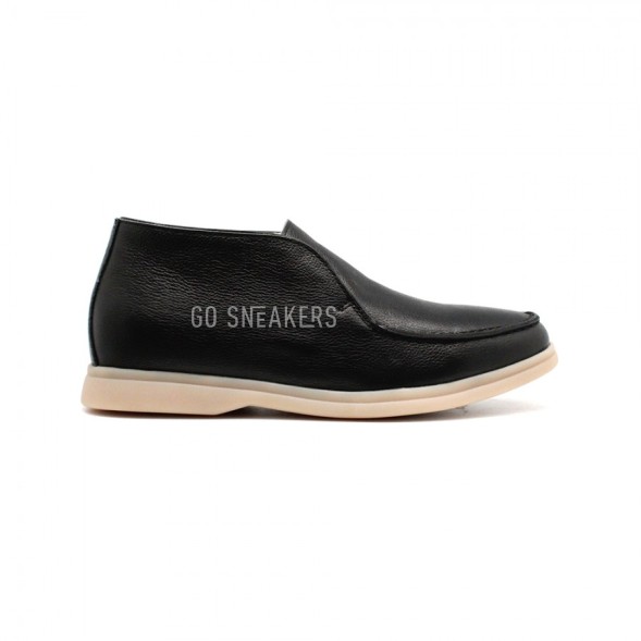 Женские ботинки Loro Piana Open Walk Black Leather