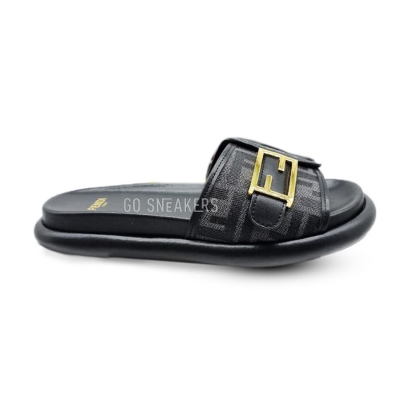 Женские шлепки Fendi Flip-flops Black