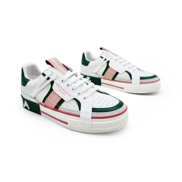 Унисекс кроссовки Dolce &amp;amp; Gabbana White Milano Green