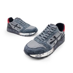 Premiata 483 Textile/Suede Grey/Red