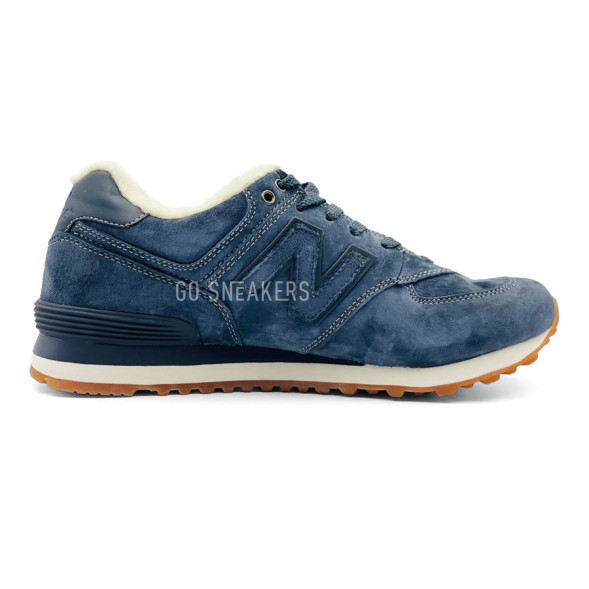 Мужские зимние кроссовки New Balance Winter 574 Blue