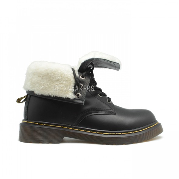 Женские ботинки с мехом Dr. Martens Black 1