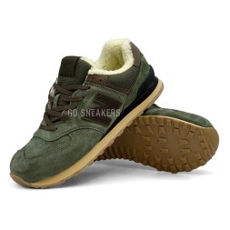 New Balance 574 Suede Winter Khaki
