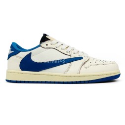 Travis Scott x Fragment x Nike Air Jordan 1 Low OG White/Blue