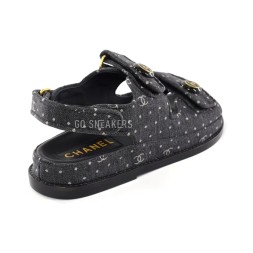 Chanel Sandals Jeans Black