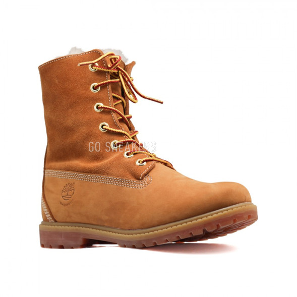 Женские ботинки с мехом Timberland Teddy Fleece Chestnut