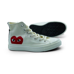 Converse X Comme Des Garcons Play White High Top